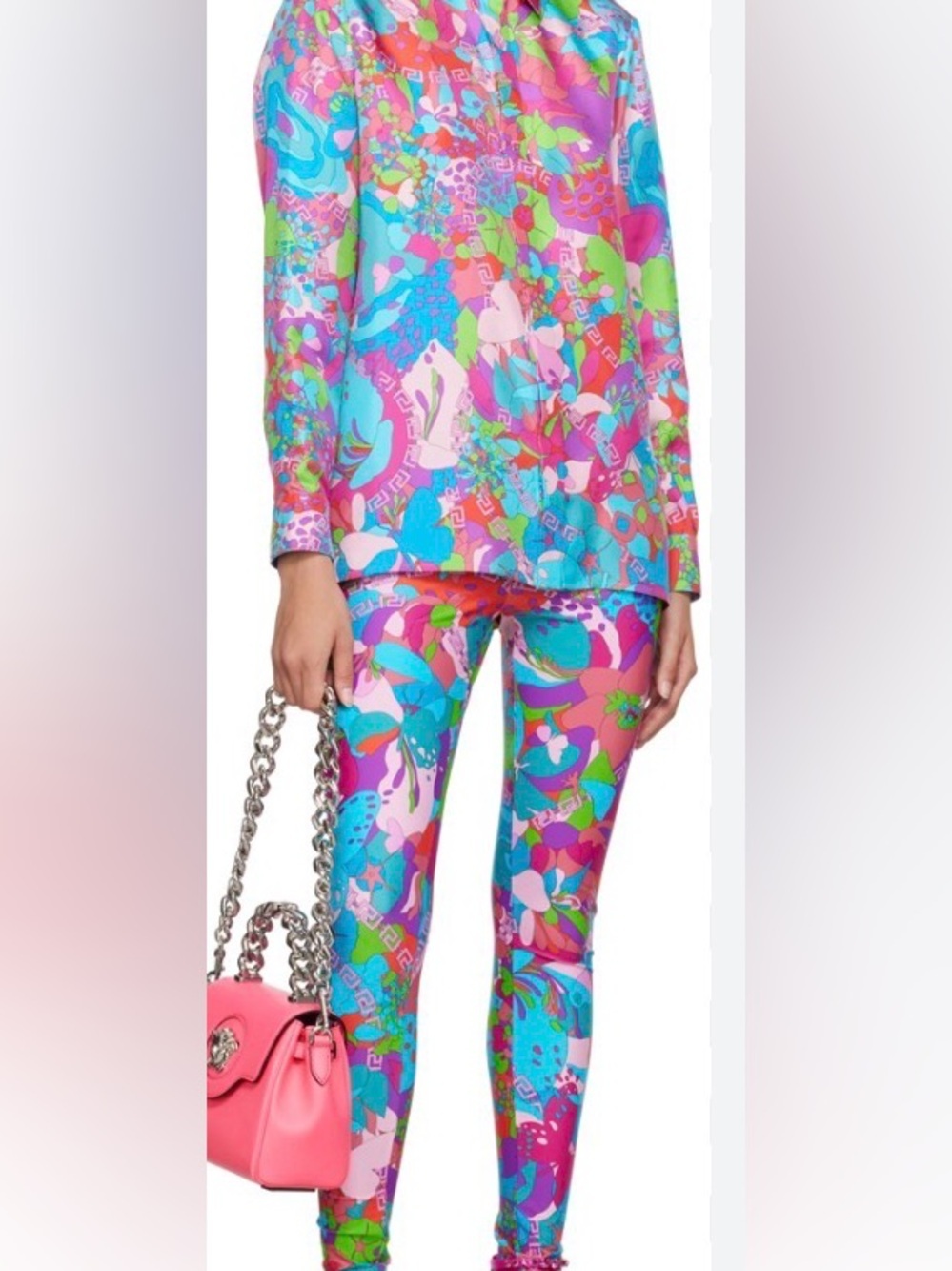 Versace x Dua Lipa “La Vacanza” capsule collection Top and Leggings